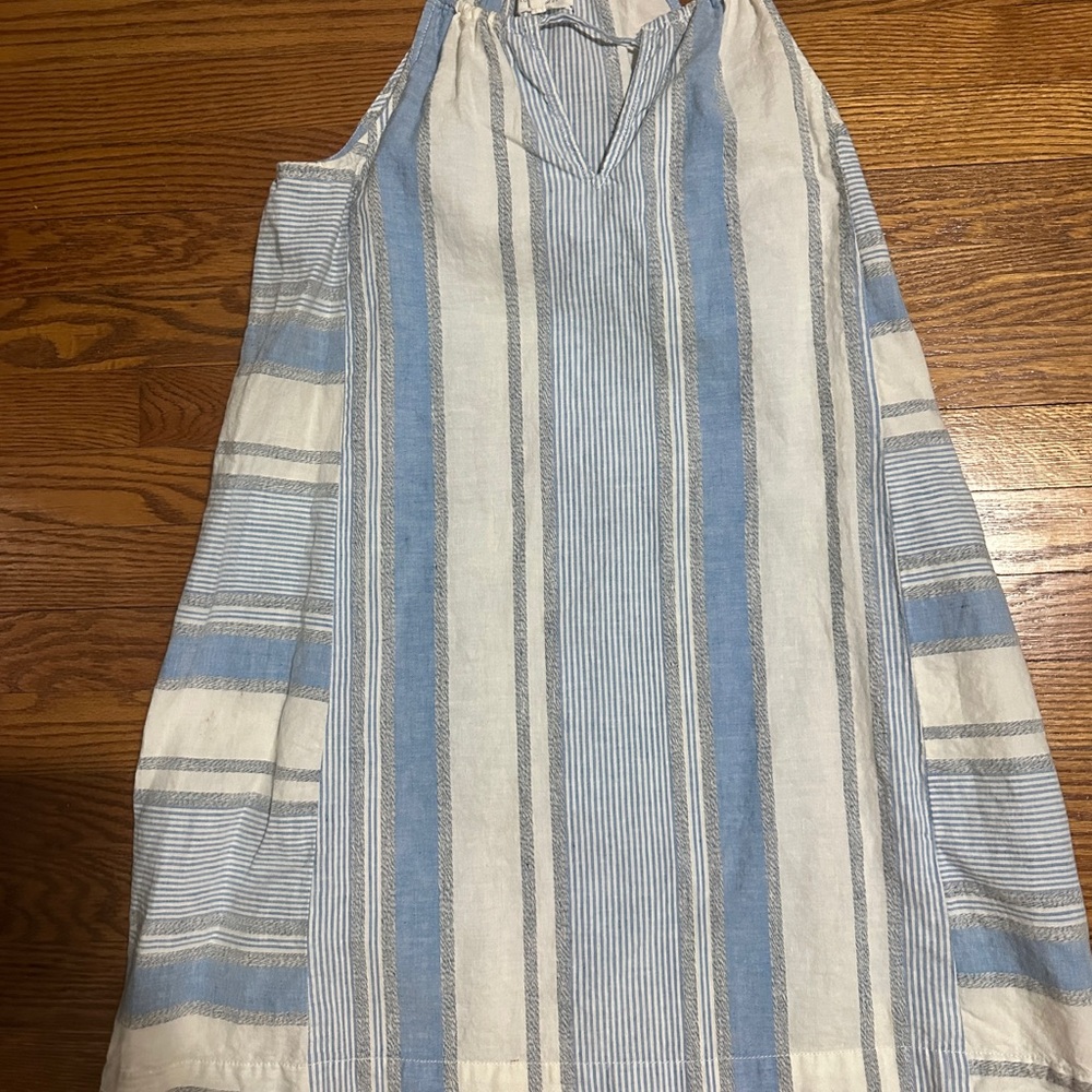 Lou & Grey Blue and White Striped Dress